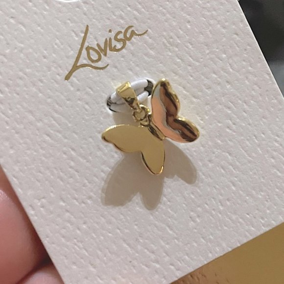 Gold Plated Butterfly Charm/ Pendant - Picture 4 of 4